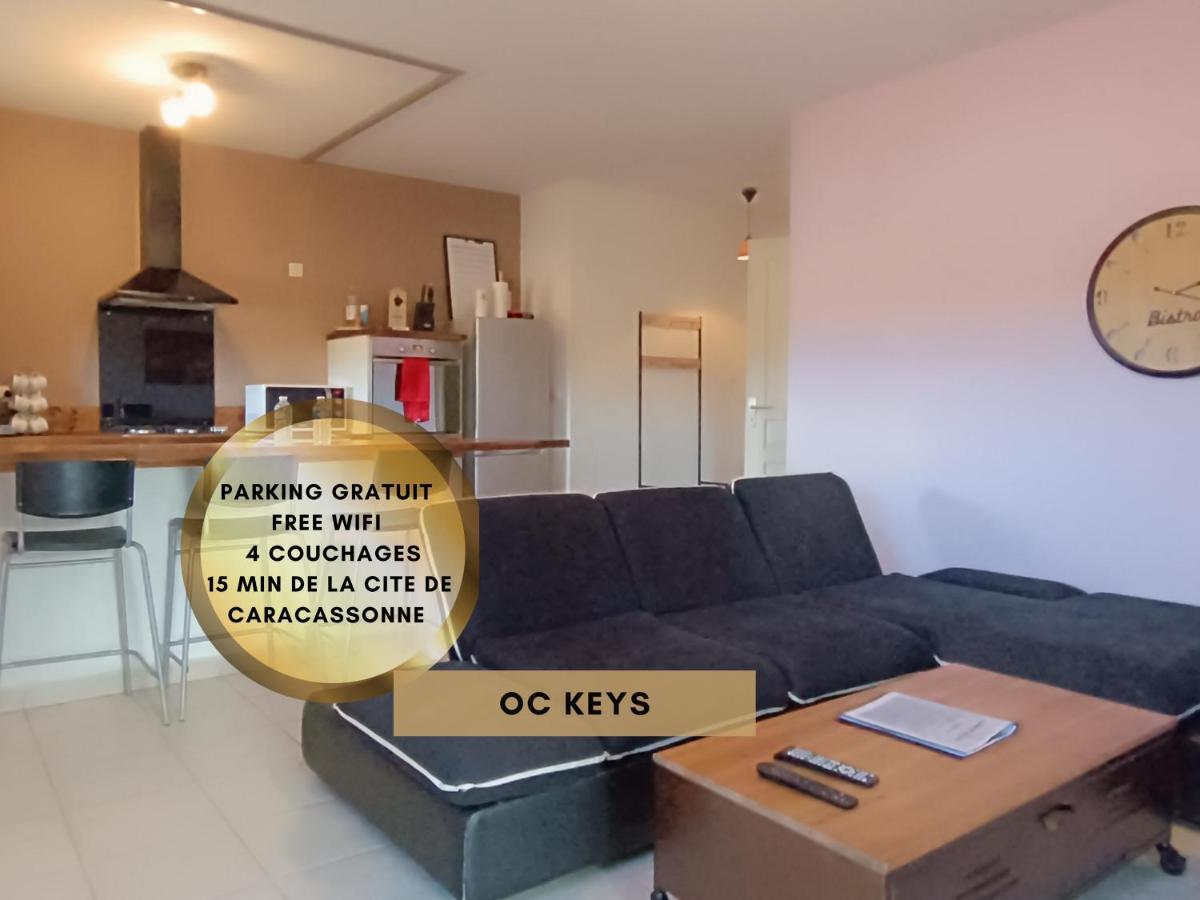 Апартаменти *Le Cocon Bistroquet*Oc.Keys/Terrasse/ Parking Каркассонн Екстер'єр фото